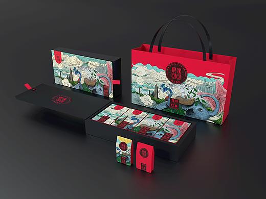 普洱茶包装设计红糖包装设计插画包装设计