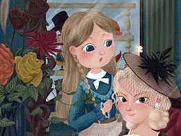 儿童插画习作——荒野女巫的帽子