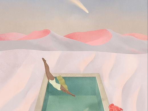 “关于女孩，沙漠与水”插画小合集