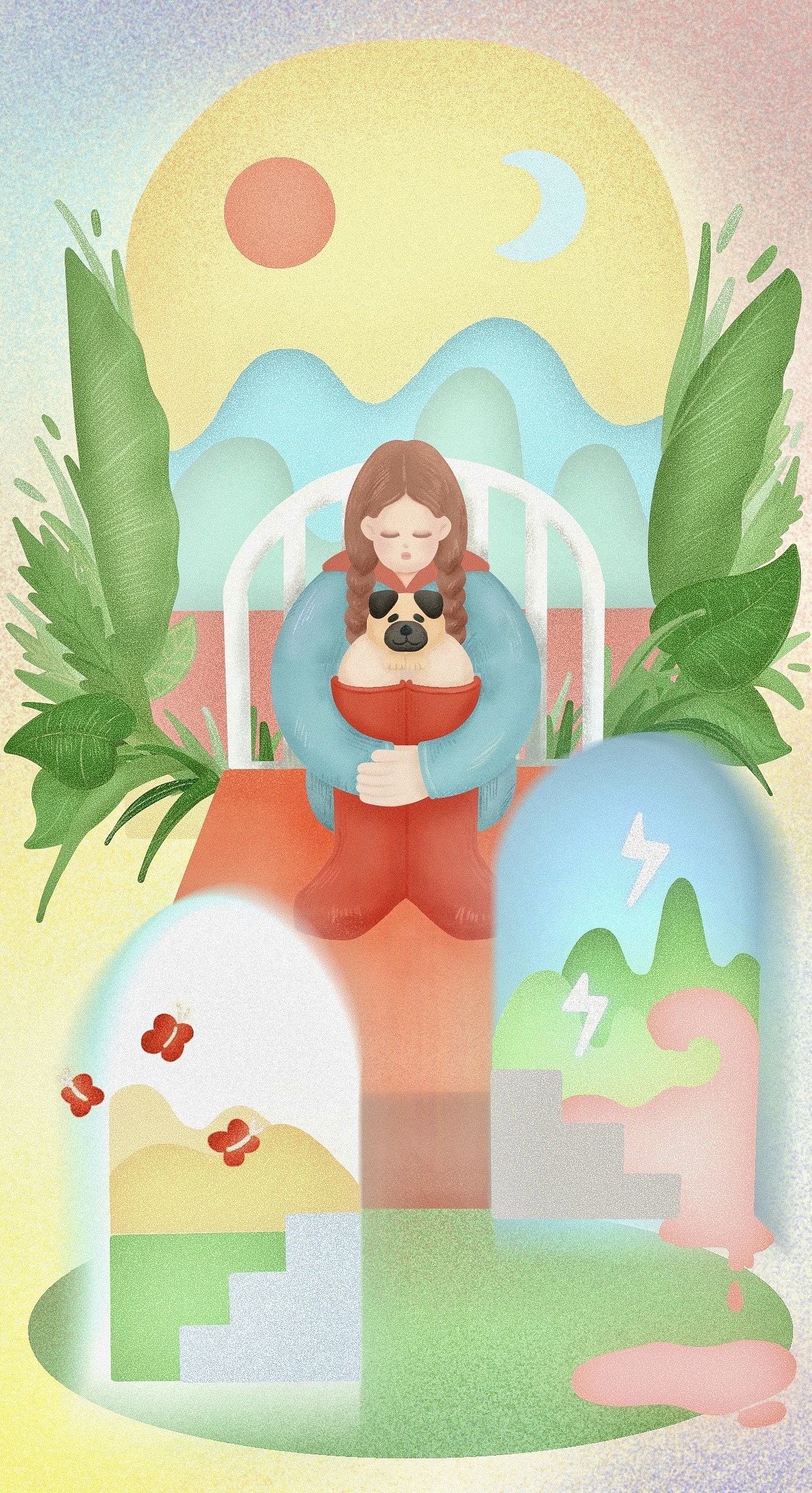 日月山海（图ZMjcwMTczNzU2） - 艺术插画 - 站酷设计师西西GAGA原创素材 - 站酷ZCOOL