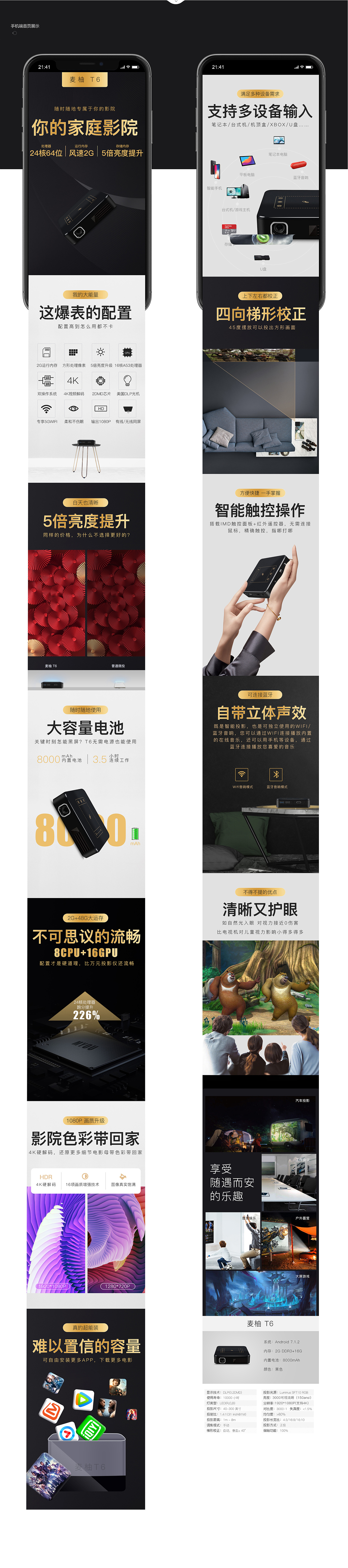 投影仪详情页面（图ZMTU3NTA5MTQw） - 电商 - 站酷设计师西柚seeu原创素材 - 站酷ZCOOL