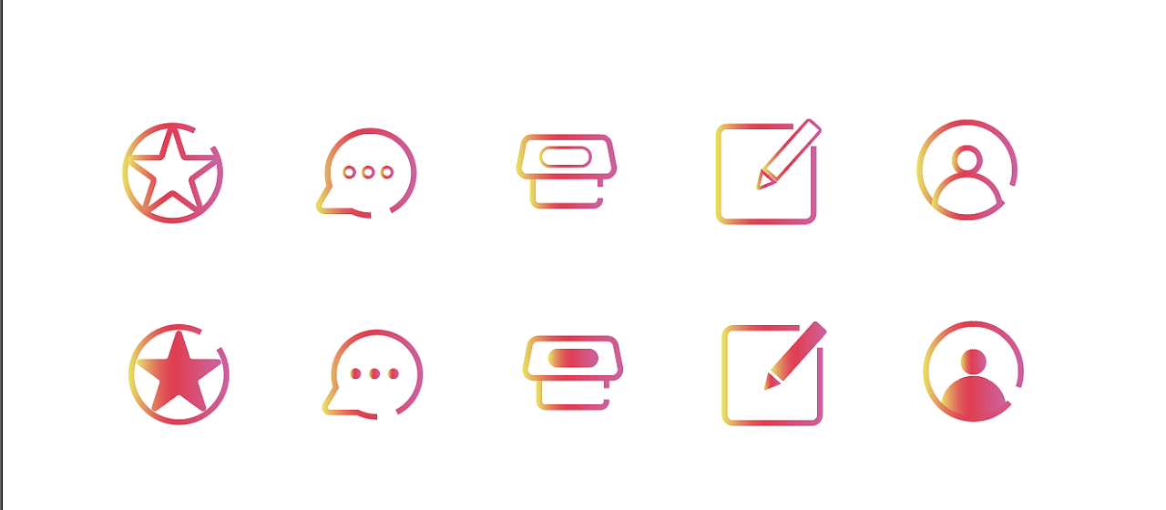 一组标签栏图标