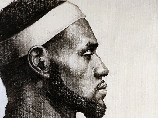 彩铅nba篮球明星保罗乔治