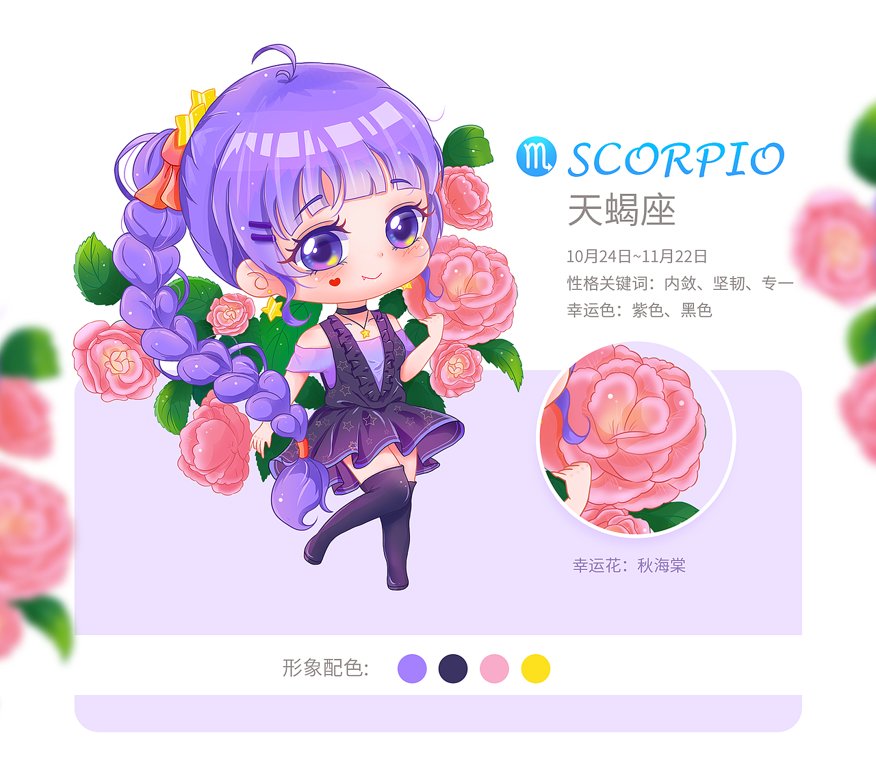 《12星座小姐姐Q版形象》（图ZMTQ1MzUxMTAw） - 商业插画 - 站酷设计师莫莫n_n原创素材 - 站酷ZCOOL