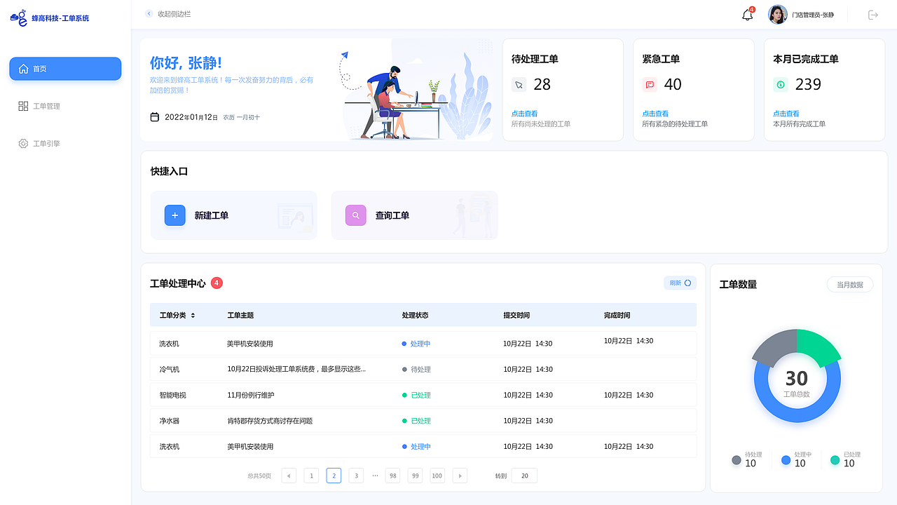 复星集团-蜂高工单系统（图ZMjg1NzQyODAw） - 门户网站 - 站酷设计师重睛鸟原创素材 - 站酷ZCOOL