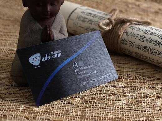 大师名片|PVC 3D黑拉丝 名片设计制作