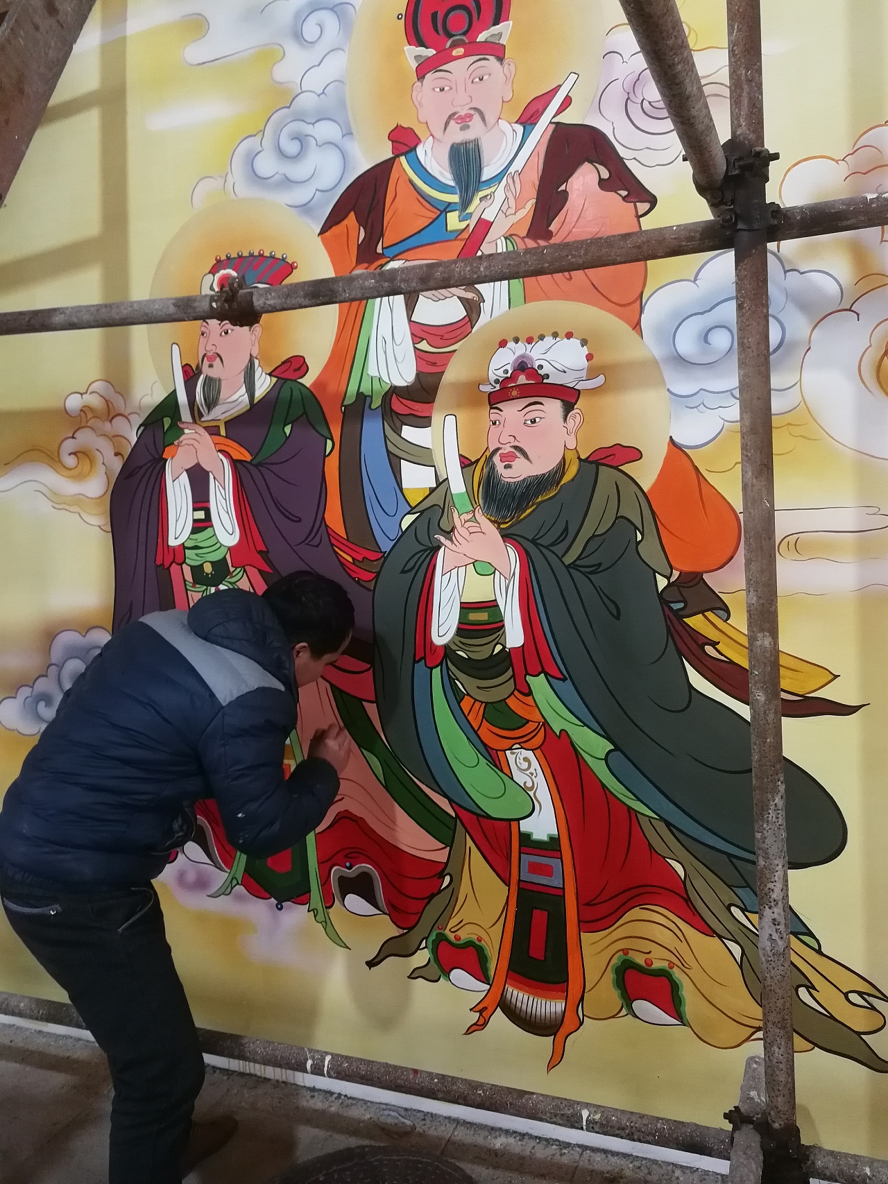 墙体彩绘 壁画 古建彩绘 手绘 文化墙