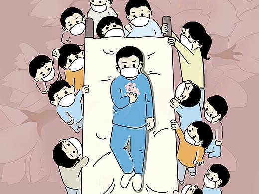 抗疫插画海报