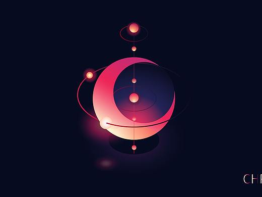 AI渐变插画