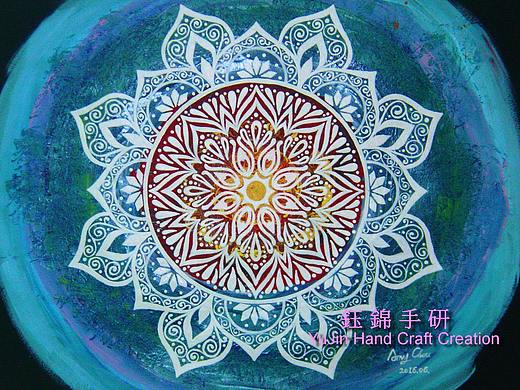 鈺錦精緻曼陀羅系列之4開手繪曼陀羅.