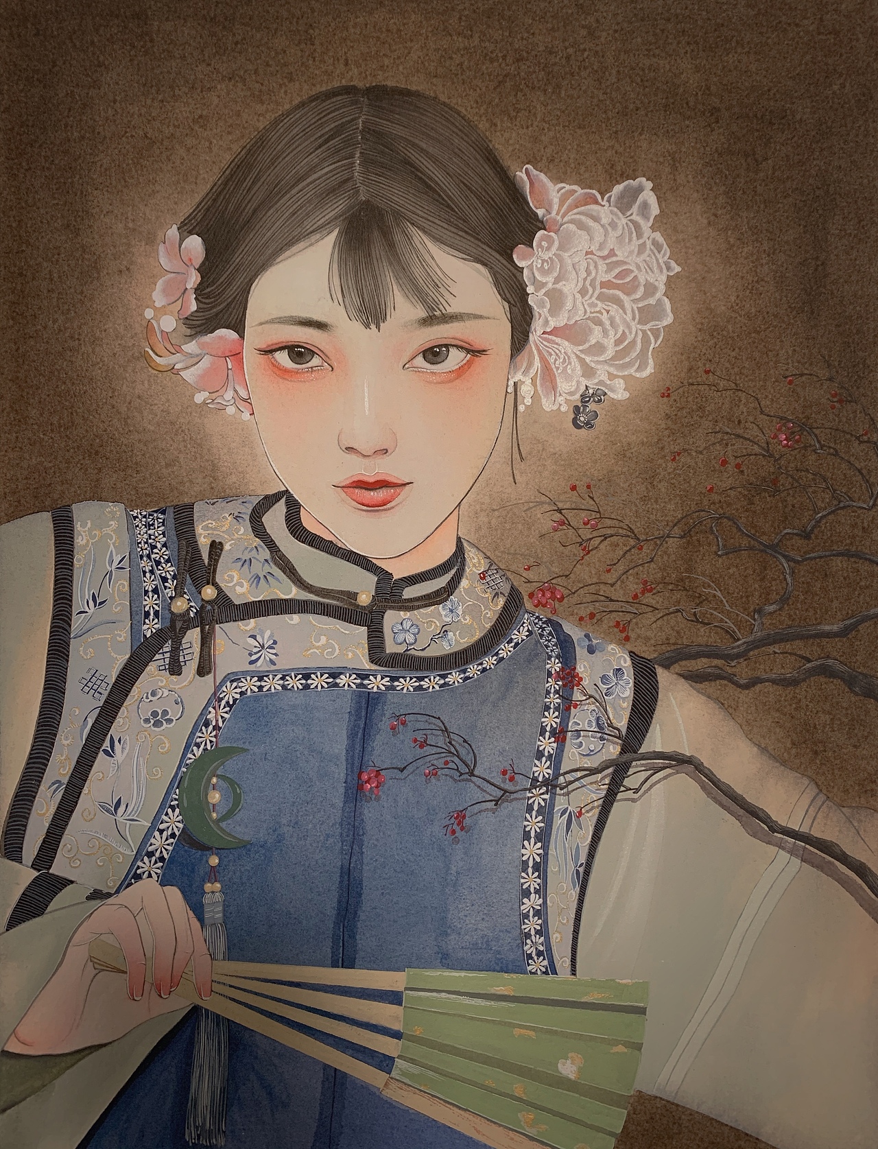 为伊消得人憔悴（图ZMjM1MTc4Nzc2） - 艺术插画 - 站酷设计师木易插画设计原创素材 - 站酷ZCOOL