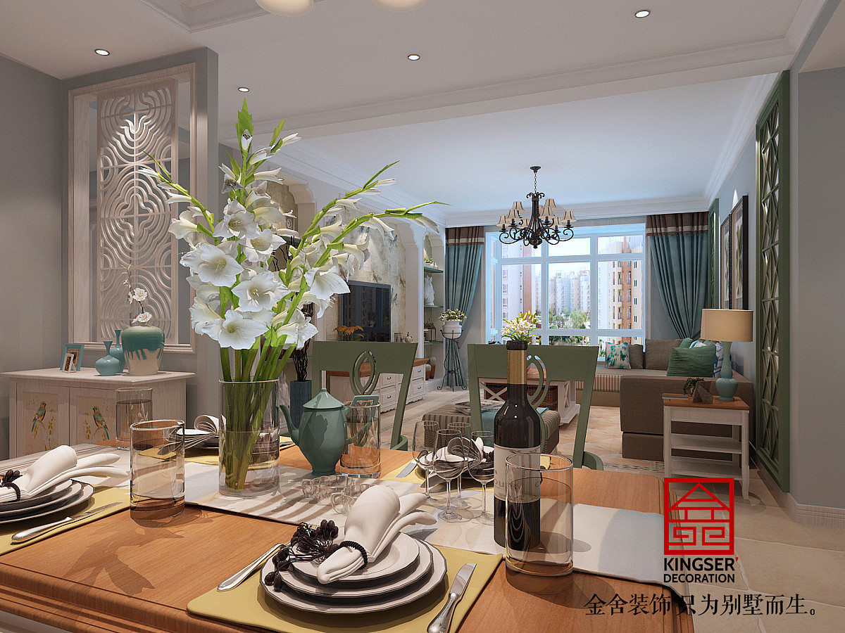 金舍装饰—阿尔卡迪亚荣盛城美式怎么装？