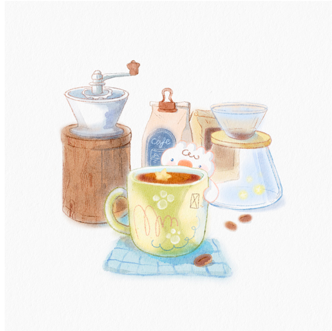 当我喝一杯咖啡