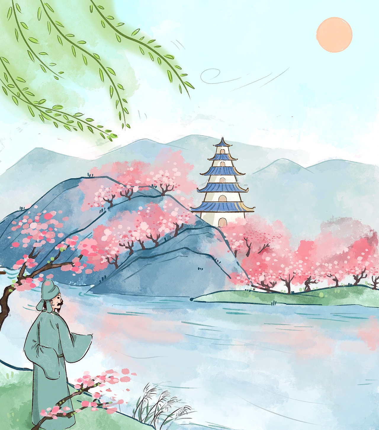 儿童古诗词插画