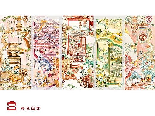 2023// 宫里的世界——新年主题kv插画——紫禁盛世