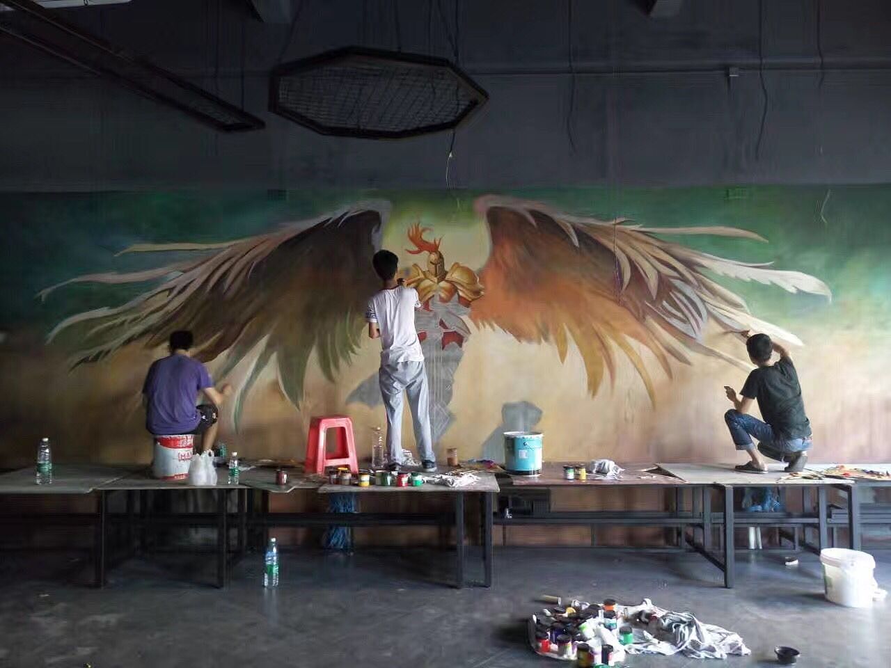 佛山半糖網(wǎng)咖 墻繪（圖ZNjIwNjQ5NjA=） - 新銳潮流插畫 - 站酷設(shè)計(jì)師韶關(guān)幼兒園彩繪原創(chuàng)素材 - 站酷ZCOOL