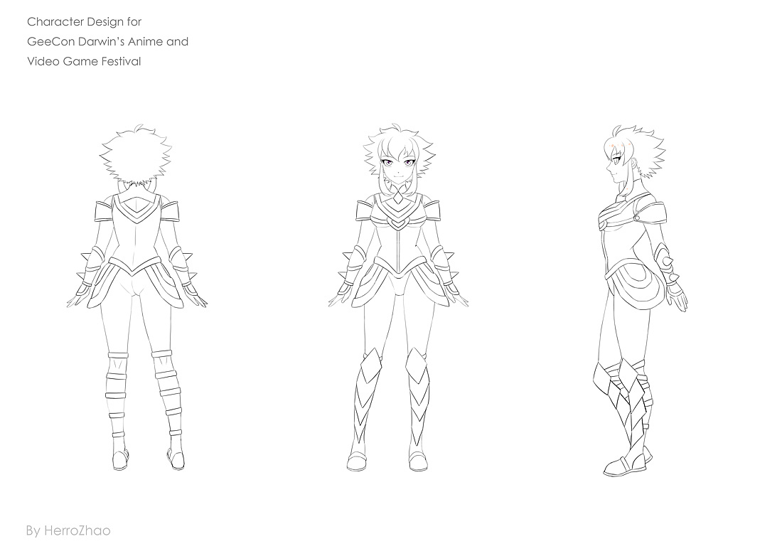 geecon澳洲达尔文市2018漫展角色三视图|动漫|其他动漫|herrozhao