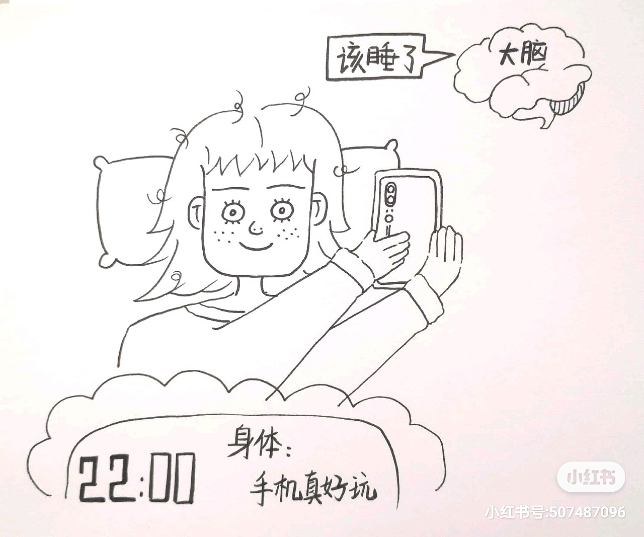 🎨大鱼子🐟日常晚睡篇（图ZMTgwOTE5MDYw） - 单幅漫画 - 站酷设计师Z78318767原创素材 - 站酷ZCOOL