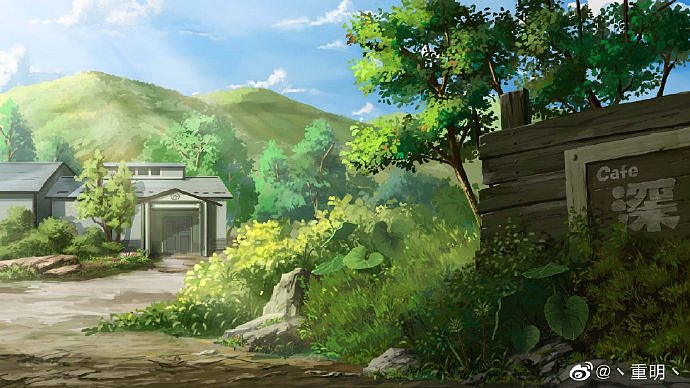 动画场景临摹加画照片