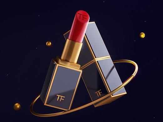 C4D产品建模——口红