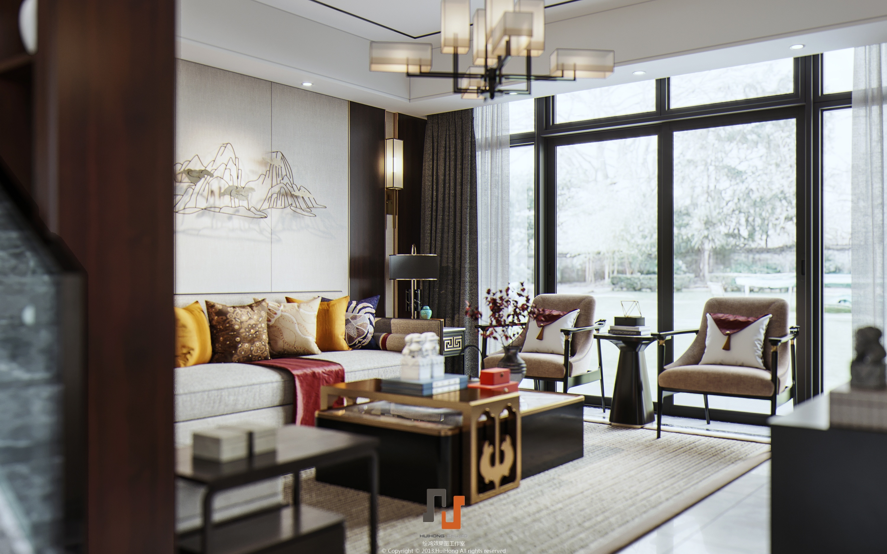 新中式风格|空间|室内设计|delde - 原创作品 - 站酷 (zcool)