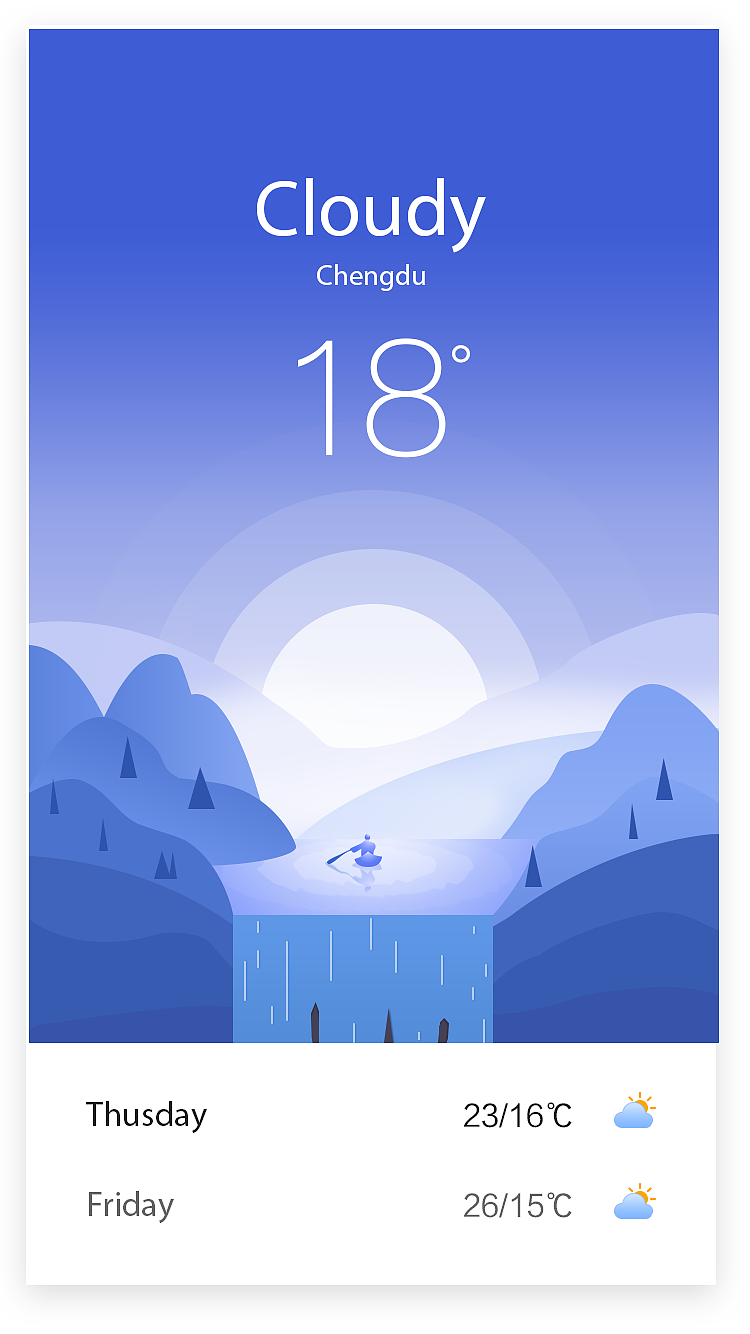 天气插画界面二次创作