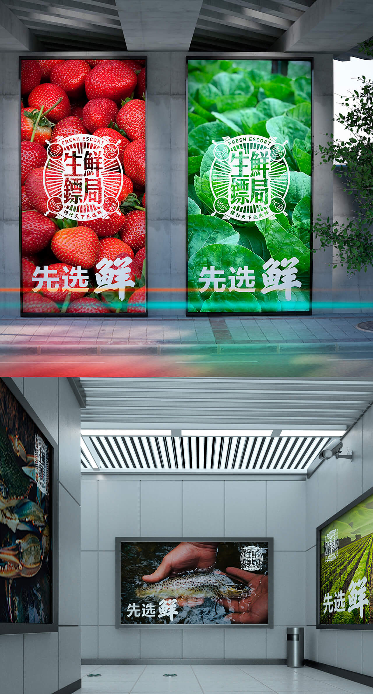 生鲜镖局品牌形象设计