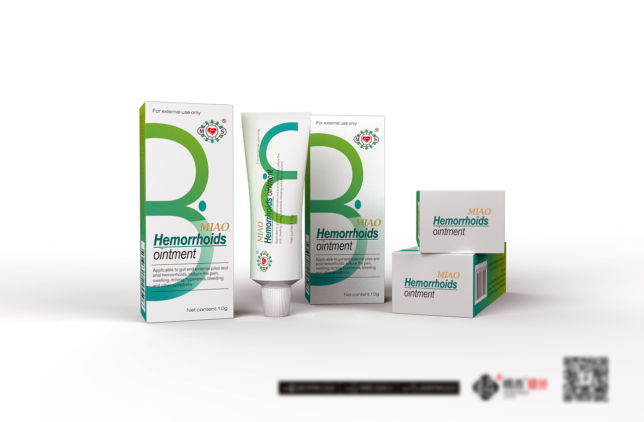 痔疮药膏包装设计-悟杰品牌视觉设计