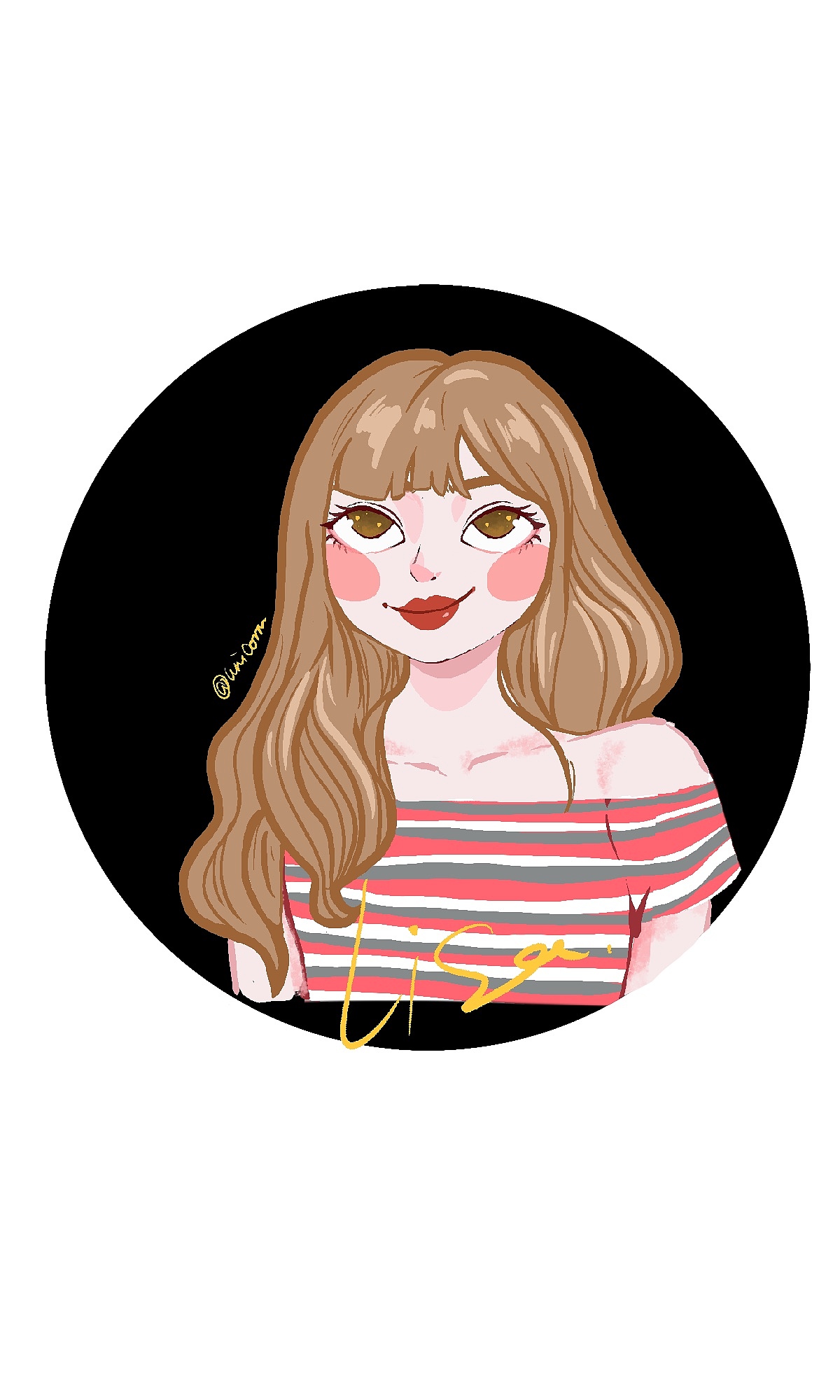 卡通手绘头像lisa