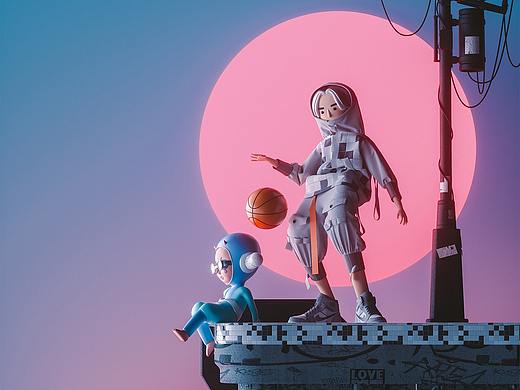宇宙波比—在春暖花开的日子启程 Astrobobi C4D Works