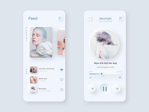 dribbble风格与新拟物ui界面