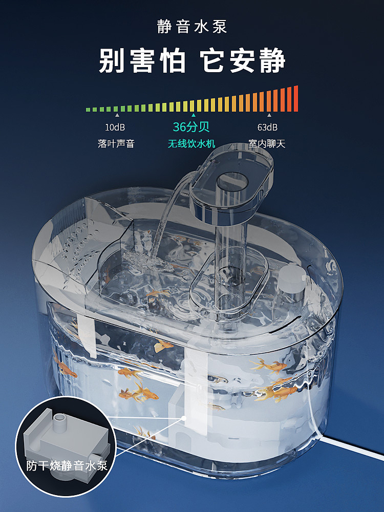宠物智能过滤透明饮水机