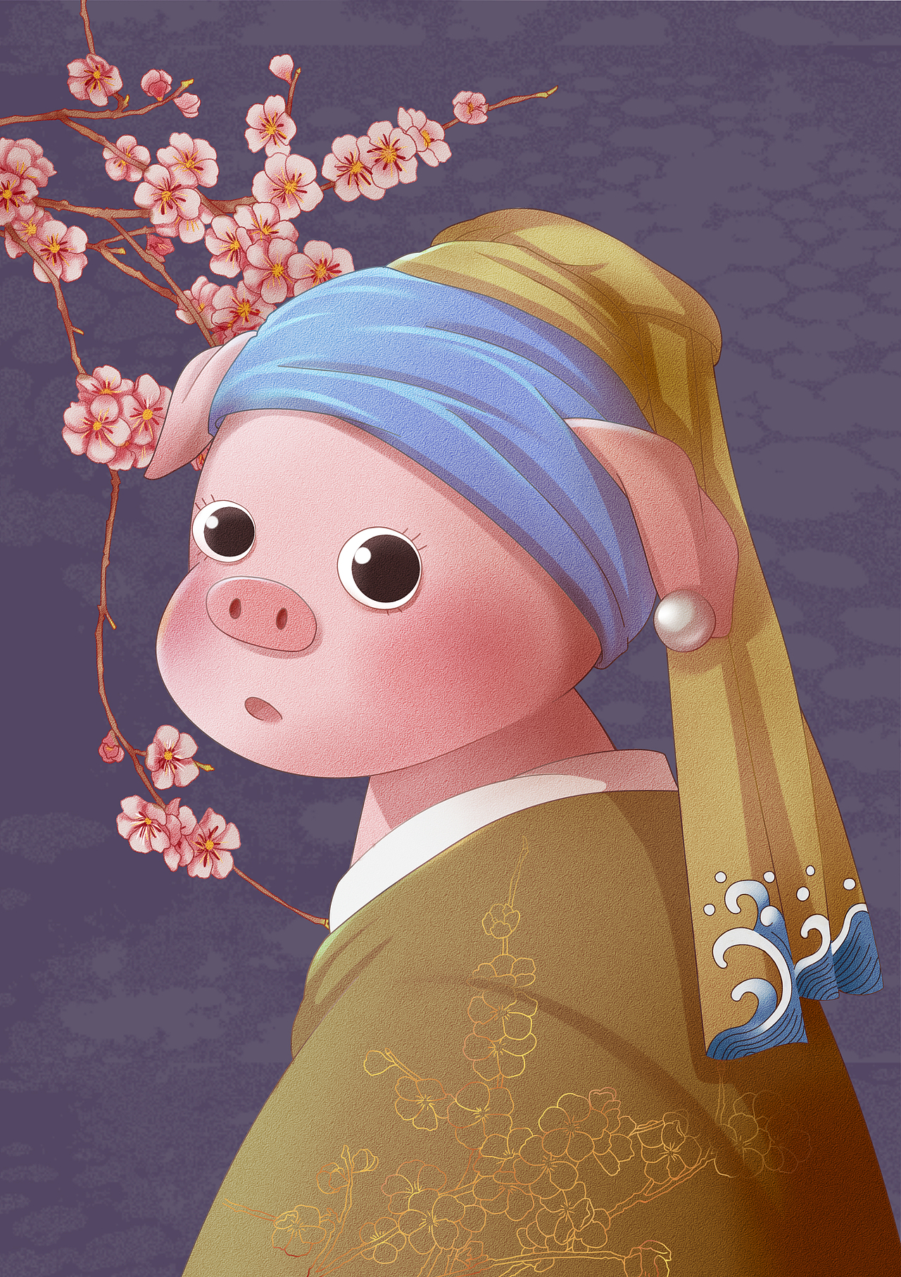 君子——梅兰“猪”菊（图ZMTQzOTI3NzQ0） - 艺术插画 - 站酷设计师零和原创素材 - 站酷ZCOOL