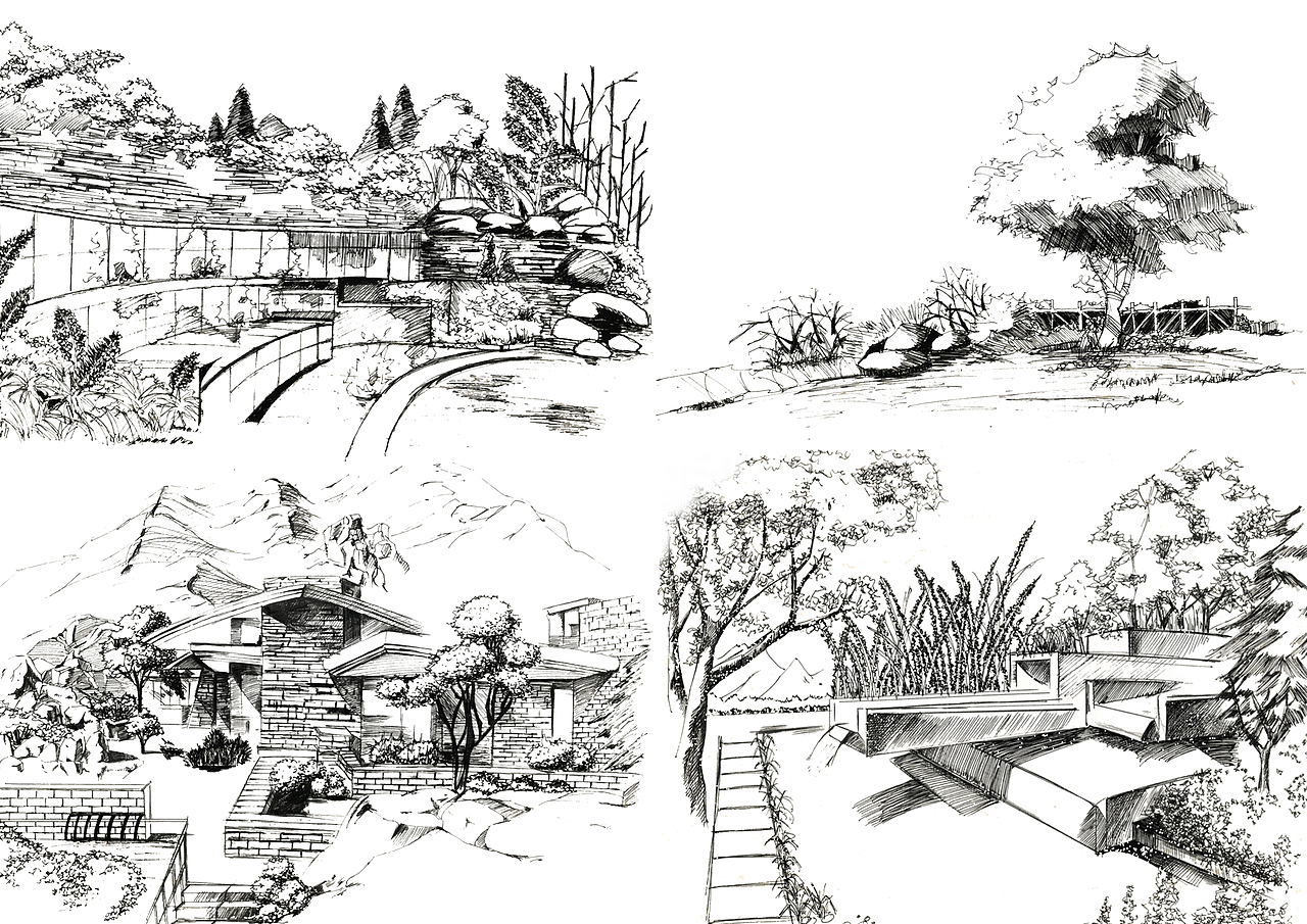 部分园林作品集整理（图ZNzEwODA5MDQ=） - 景观设计 - 站酷设计师果丹皮高原创素材 - 站酷ZCOOL