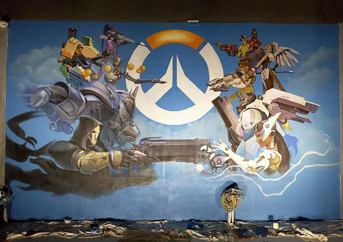 佛山网咖 墙绘墙画