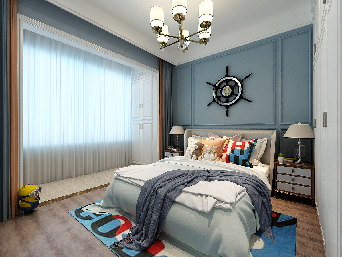 济南万泰装饰海信君和170平美式风格装修设计案例