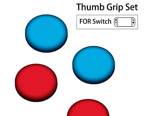 游戏机 - switch按键硅胶套（红蓝色）