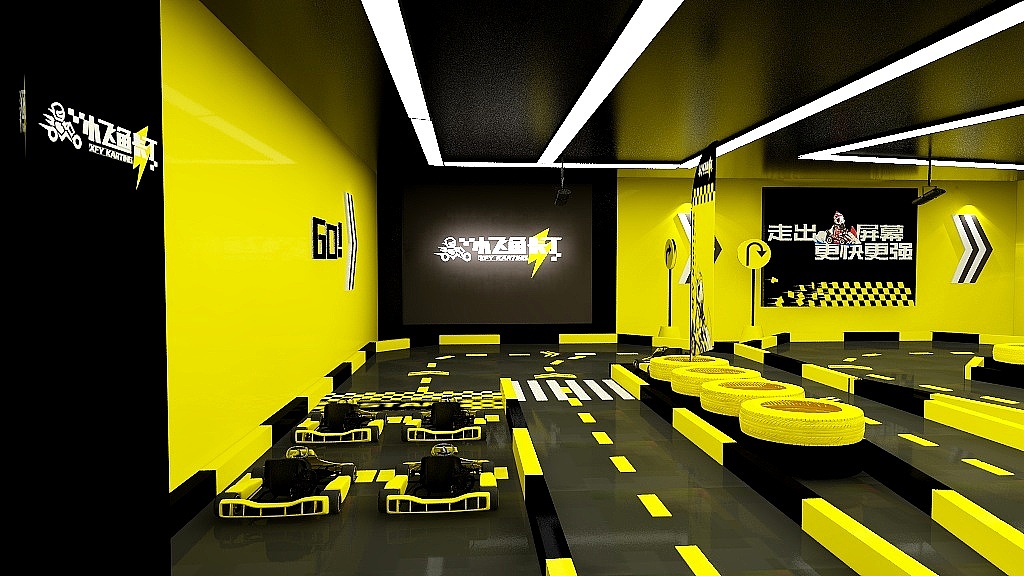 卡丁车店铺效果图_运营设计_小骆-站酷zcool