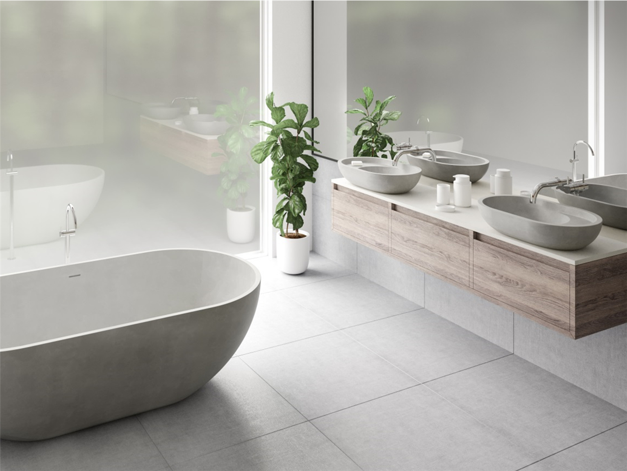 现代大理石材质的浴缸浴盆3d模型下载_模型ID:79590-让提网