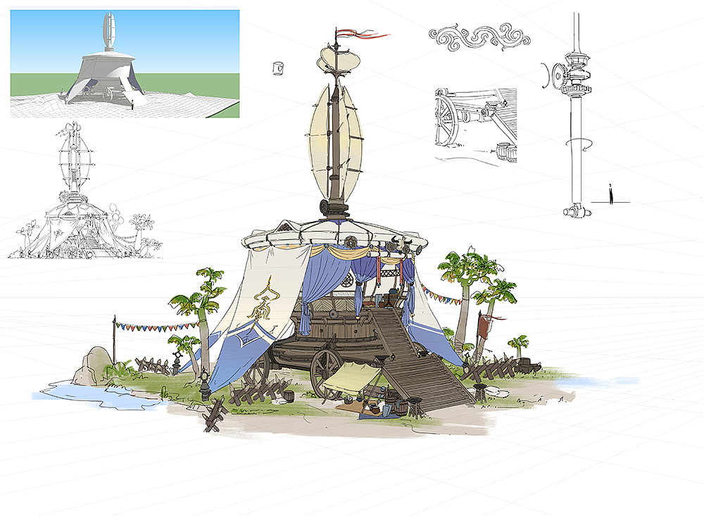 杜震-单体建筑设计《匈奴行营》