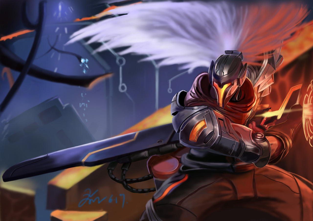 亚索（手绘板）（图ZNTMwMTExODg=） - 游戏原画 - 站酷设计师任为泽原创素材 - 站酷ZCOOL