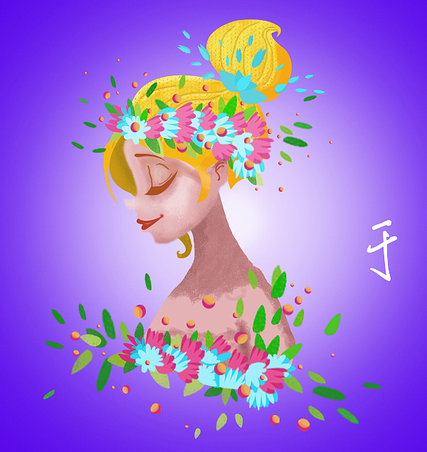 花季少女（圖ZNDIzNzAyNDQ=） - 圖案 - 站酷設(shè)計(jì)師設(shè)計(jì)師小于原創(chuàng)素材 - 站酷ZCOOL