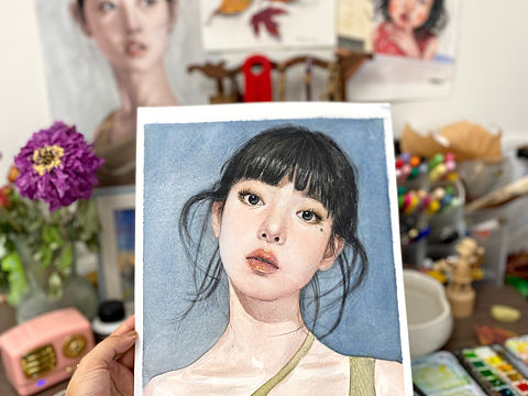 水彩画人物