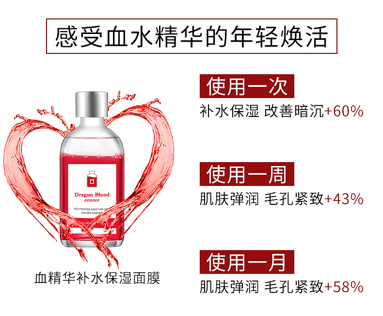 元果龙血精华补水保湿面膜