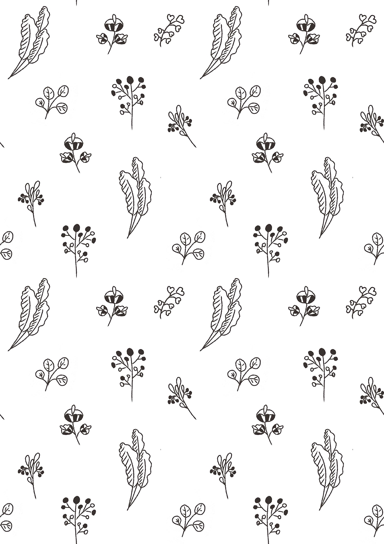 线条植物2（图ZMzcyNTM3MjE2） - 商业插画 - 站酷设计师龍吟七月原创素材 - 站酷ZCOOL