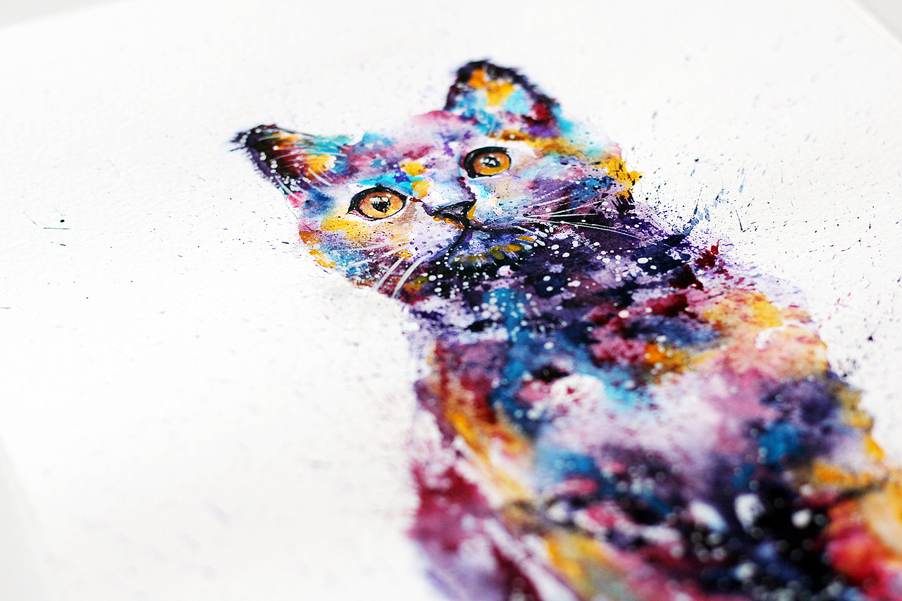 水彩下的貓青年（圖ZMjM2ODMyNTI=） - 商業(yè)插畫 - 站酷設(shè)計師lvireland原創(chuàng)素材 - 站酷ZCOOL