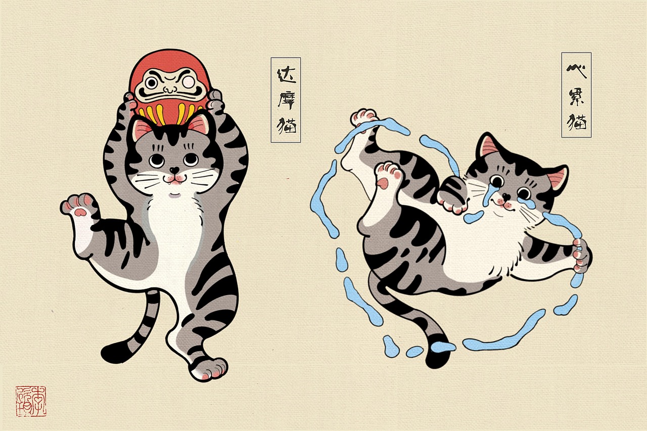 《猫咪系列》（图ZMjY5NTIxNTE2） - 艺术插画 - 站酷设计师胖玥原创素材 - 站酷ZCOOL