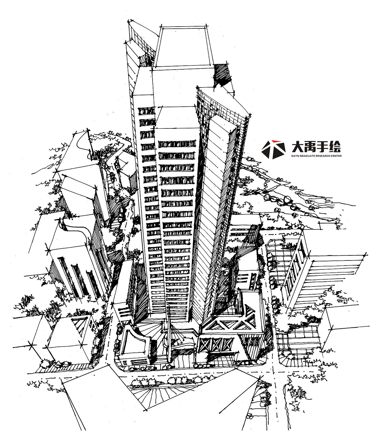 大禹手绘--规划手绘临摹（合辑2）（图ZMjE0MDM1NTA0） - 其他空间 - 站酷设计师大禹手绘原创素材 - 站酷ZCOOL