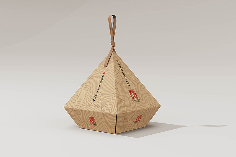 中国风牛皮纸礼盒样机