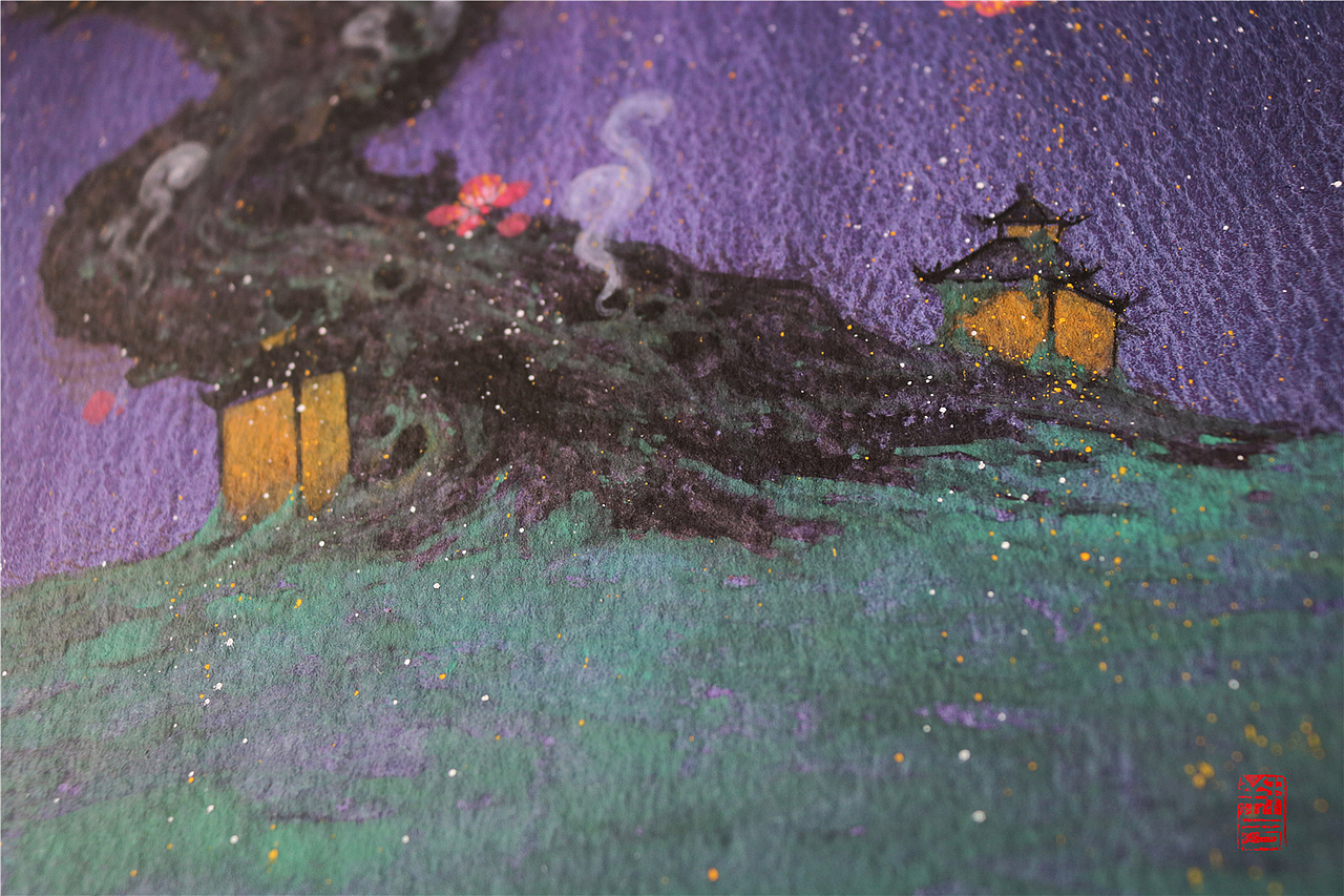 【野仲—游光】——翔魚（图ZMTE4NjQyMTYw） - 绘画 - 站酷设计师翔魚原创素材 - 站酷ZCOOL